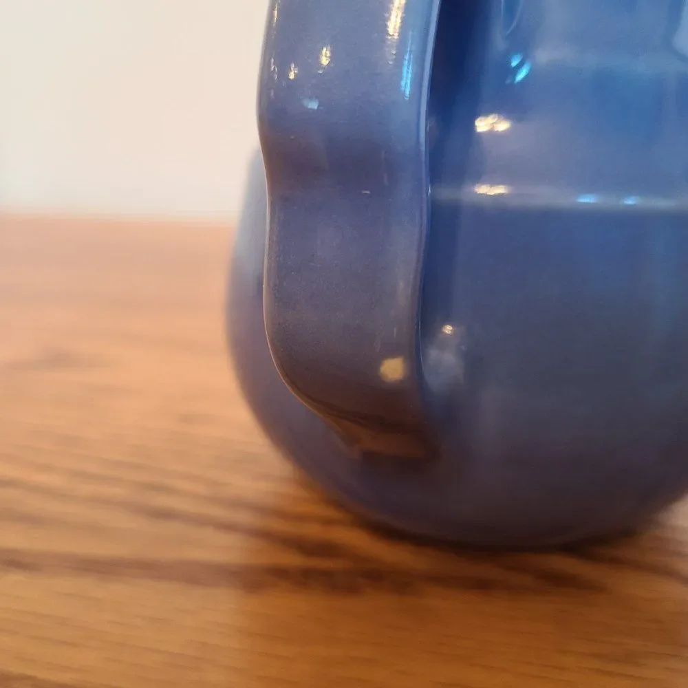Blue Stoneware Teapot Vintage Made In U.S.A. 2 Cup Capacity